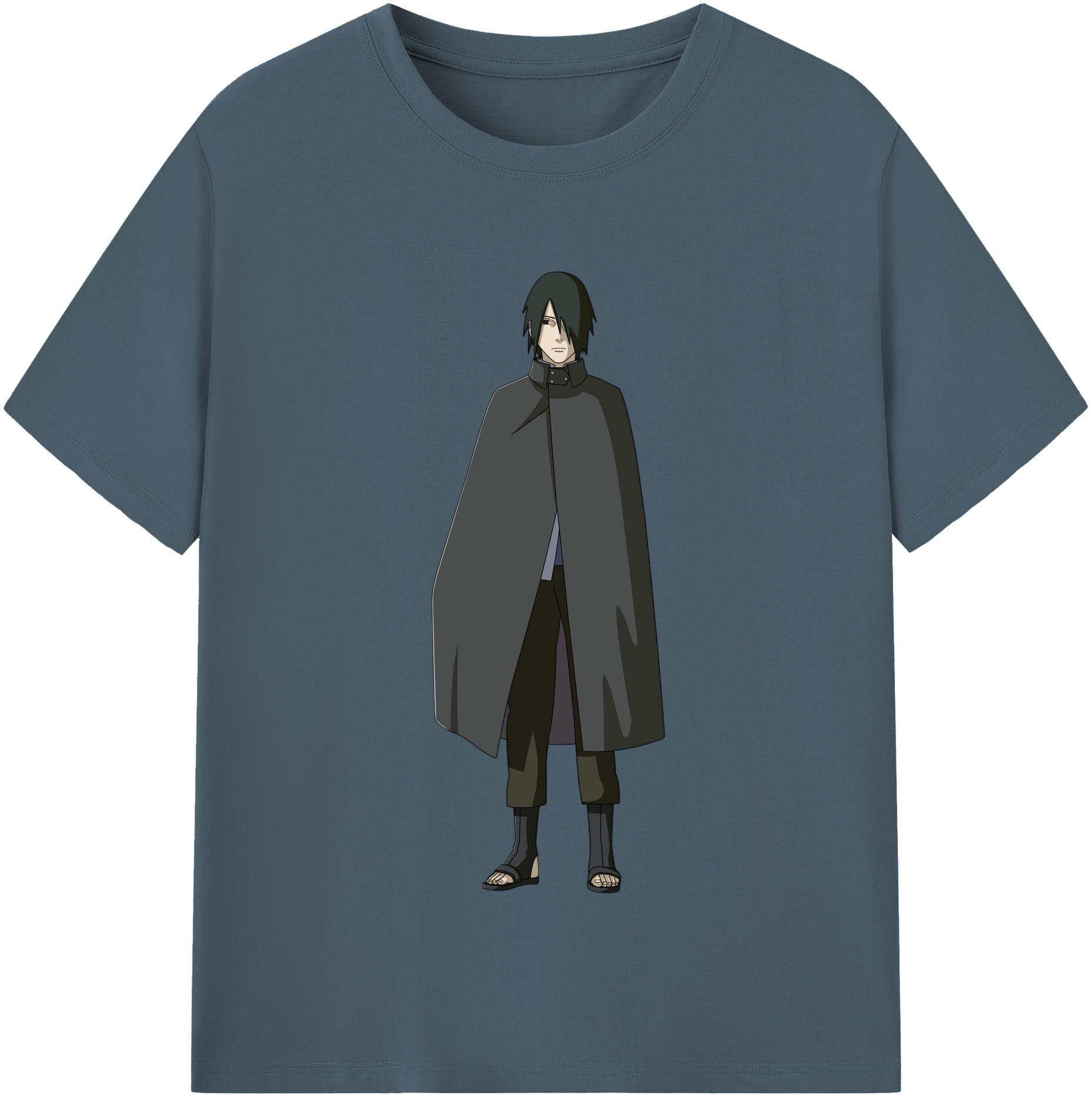 （画像用） NARUTO -ナルト- うちは サスケ Uchiha Sasuke 綿100％半袖Tシャツ（フロントプリント）